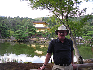 David Banister relaxing in Kyoto