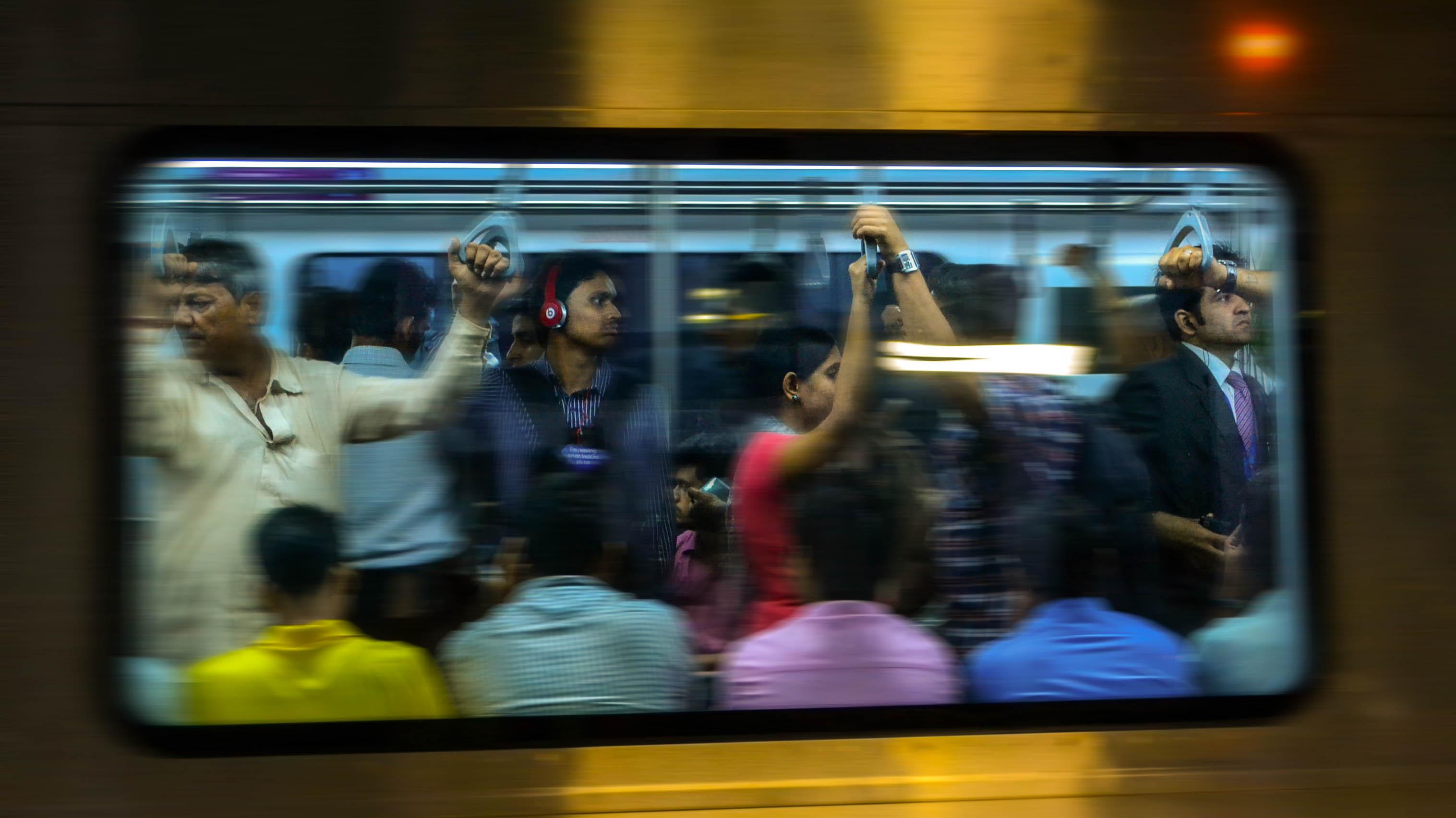 Mumbai Metro Train Window