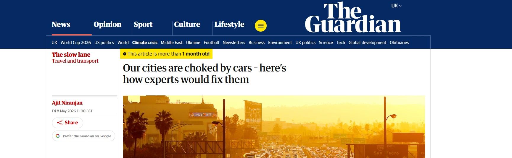 Guardian article headline